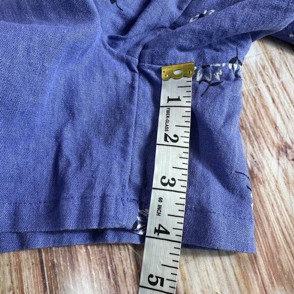 Old Navy DITSY Shorts Romper Sz X Large Purple Linen Blend Floral Elastic Waist - Picture 6 of 10